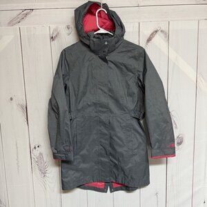 The North Face Laney Trench II Women’s M Gray Coral Lined Raincoat EUC